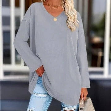 Women’s Long-Sleeved V-Neck Shirt