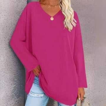 Women’s Long-Sleeved V-Neck Shirt