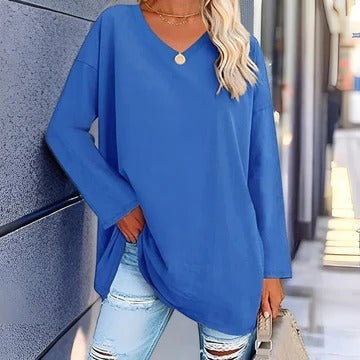 Women’s Long-Sleeved V-Neck Shirt