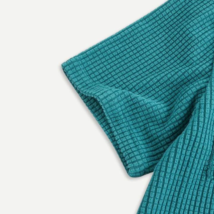 Relaxed Knitted Waffle Shirt