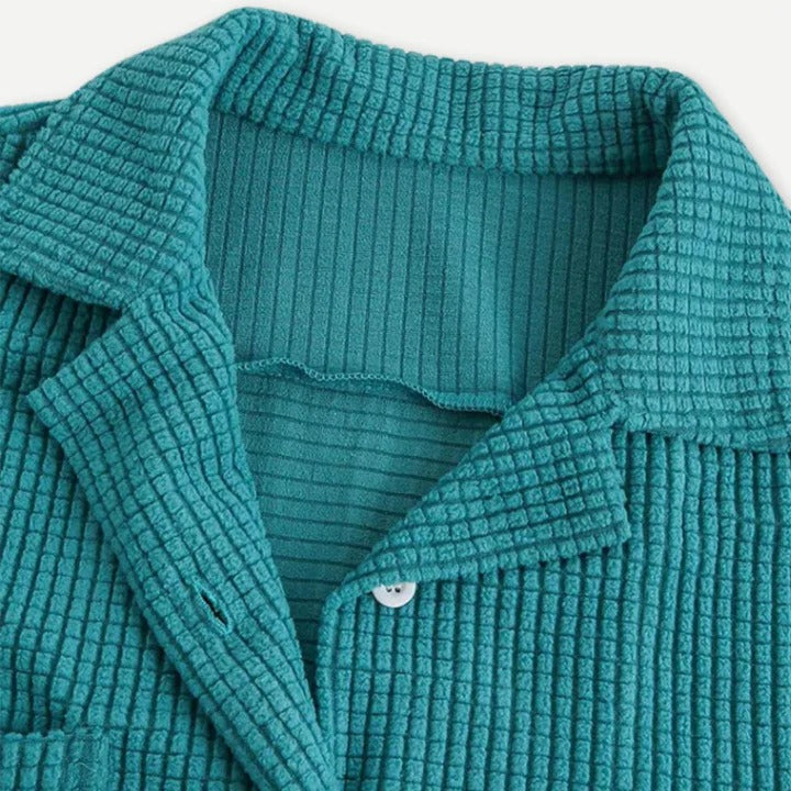 Relaxed Knitted Waffle Shirt