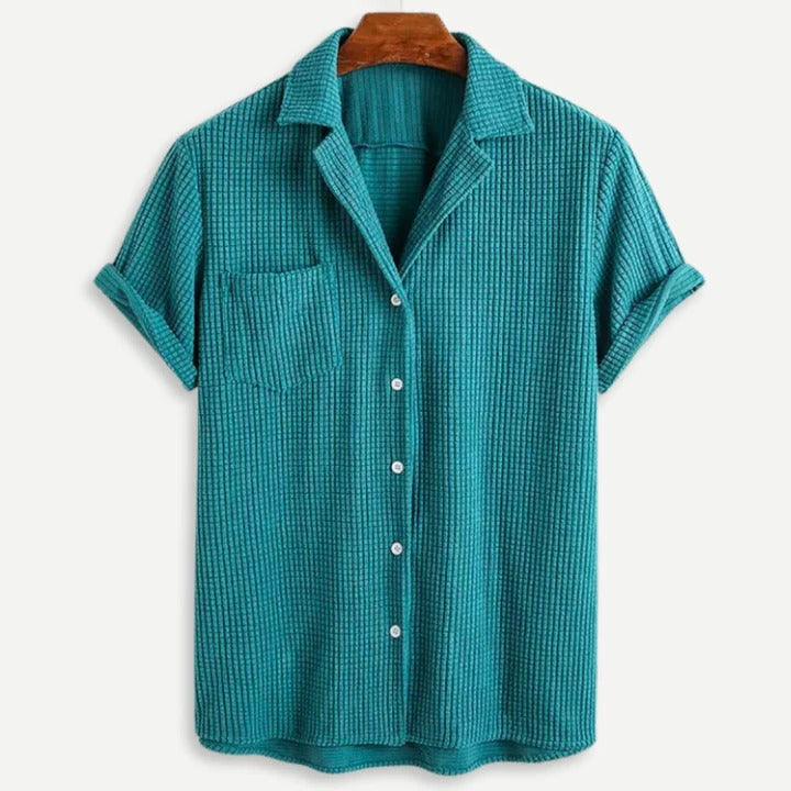 Relaxed Knitted Waffle Shirt