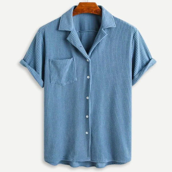 Relaxed Knitted Waffle Shirt