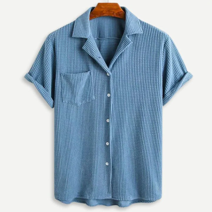 Relaxed Knitted Waffle Shirt