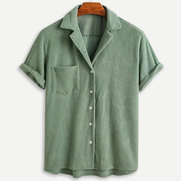 Relaxed Knitted Waffle Shirt