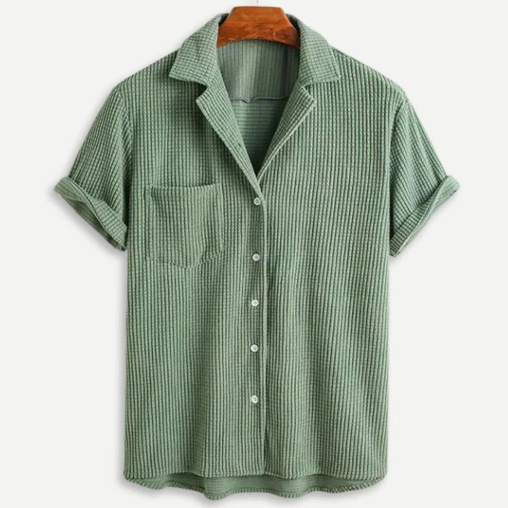 Relaxed Knitted Waffle Shirt