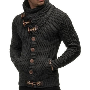 Knitted Sweater with Toggle Closure