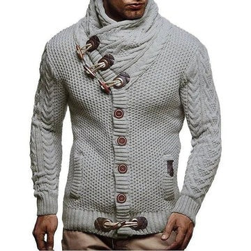 Knitted Sweater with Toggle Closure