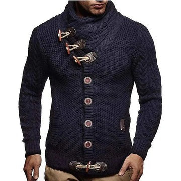 Knitted Sweater with Toggle Closure