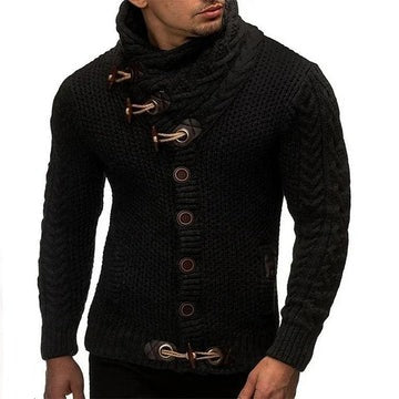 Knitted Sweater with Toggle Closure