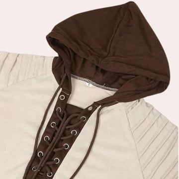 Men’s Lace-Up Hooded Sweatshirt