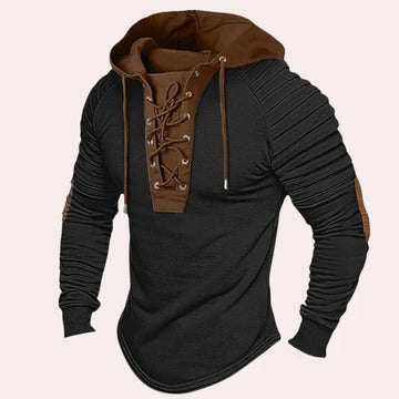 Men’s Lace-Up Hooded Sweatshirt