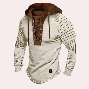 Men’s Lace-Up Hooded Sweatshirt