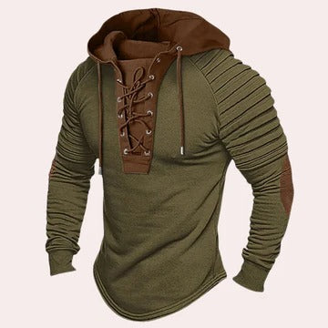 Men’s Lace-Up Hooded Sweatshirt