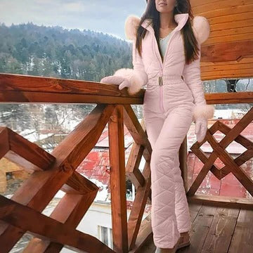 Women’s Quilted Winter Ski Overall
