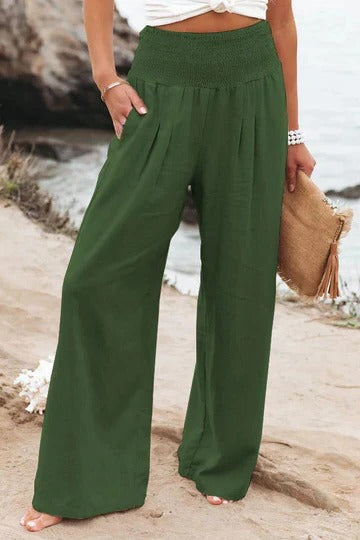 High-Waist Wide-Leg Trousers