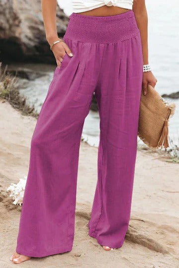 High-Waist Wide-Leg Trousers