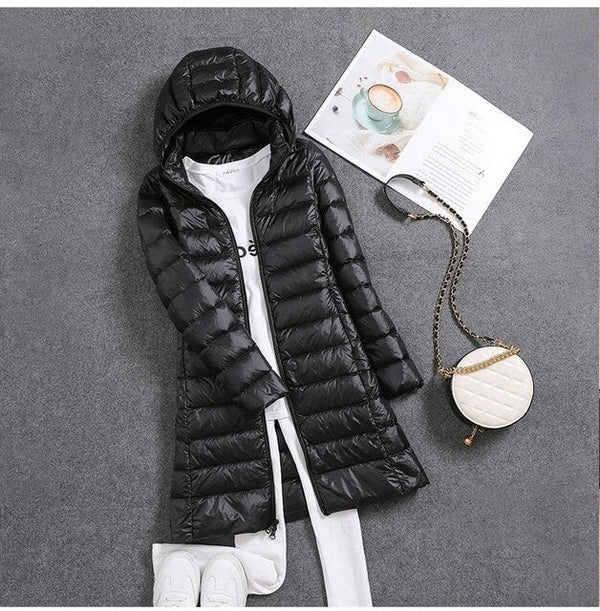 Women’s Long Lightweight Puffer Coat