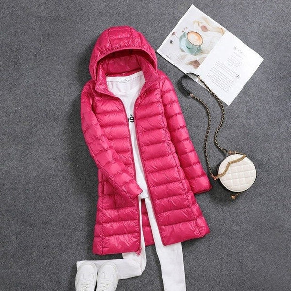 Women’s Long Lightweight Puffer Coat