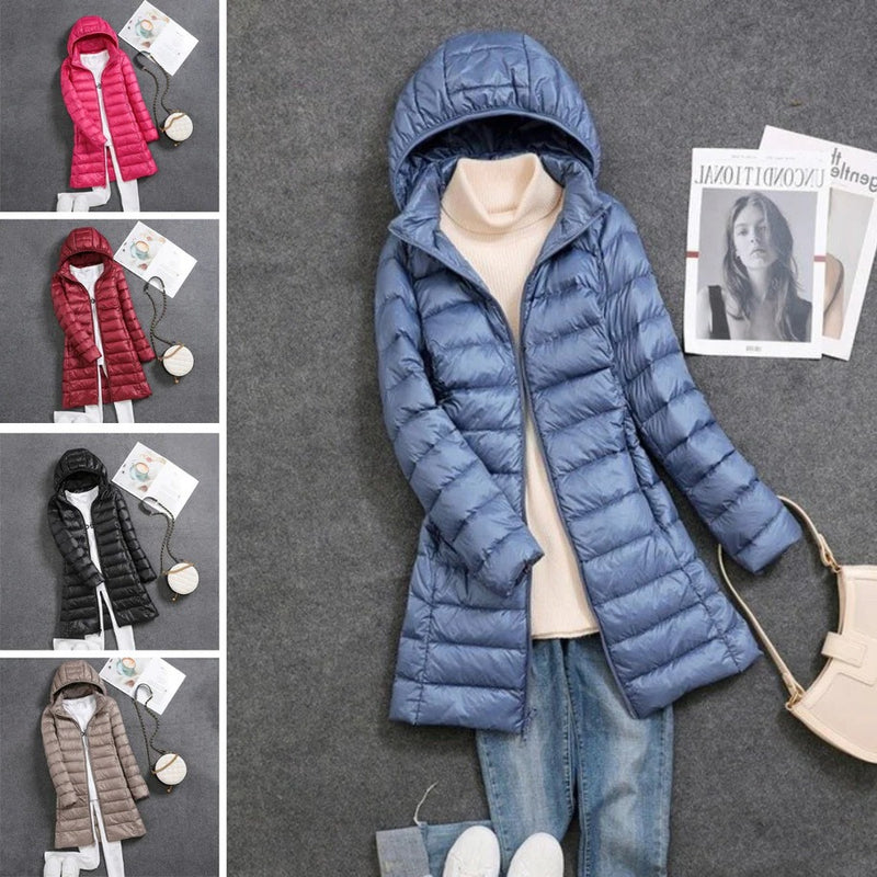 Women’s Long Lightweight Puffer Coat
