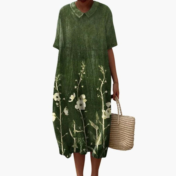 Women's Summer Dress with Floral Pattern