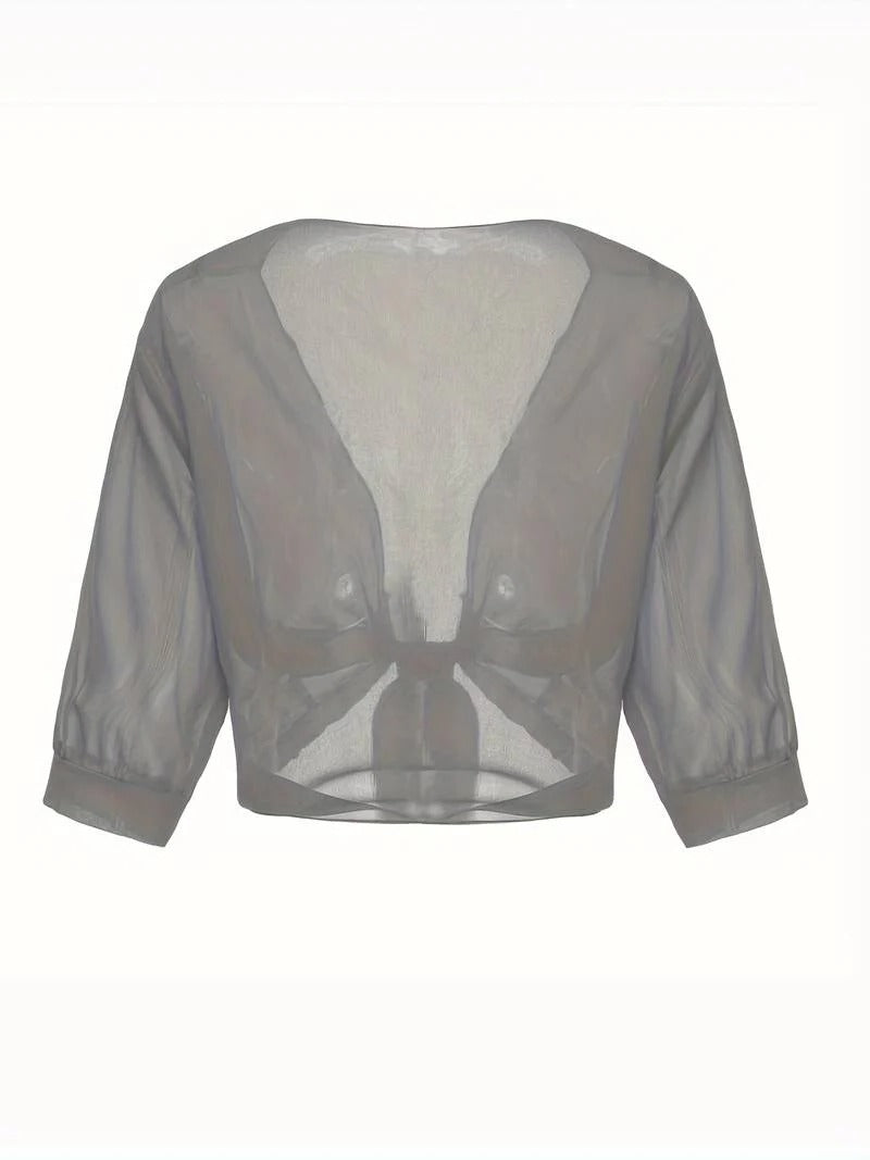 Open-Front Blouse For Spring
