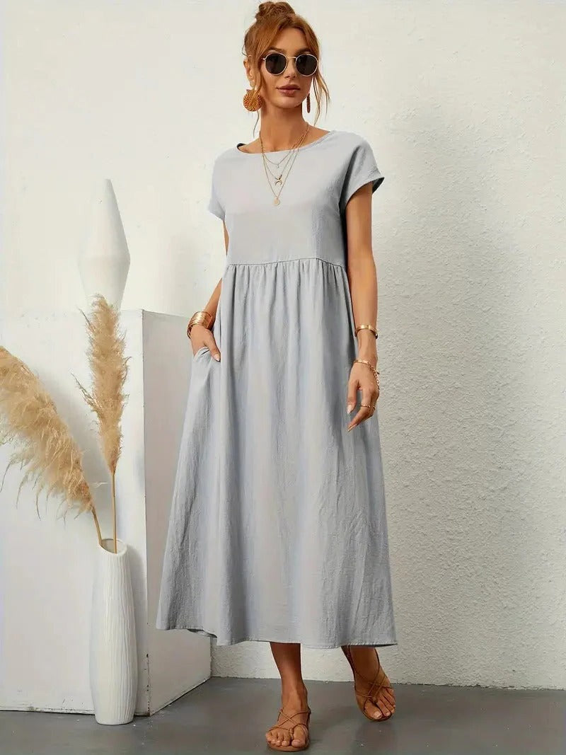 Elegant Women's Dress with Pockets