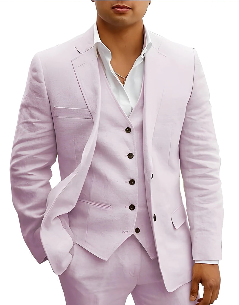 Men’s Three-Piece Summer Suit