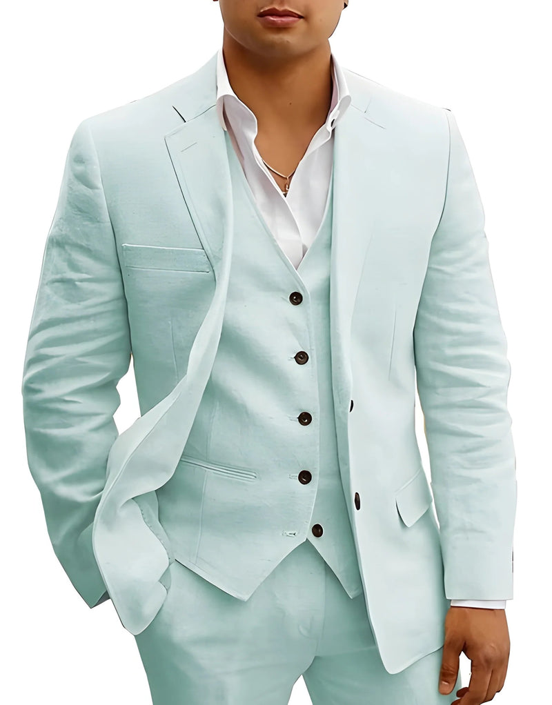 Men’s Three-Piece Summer Suit