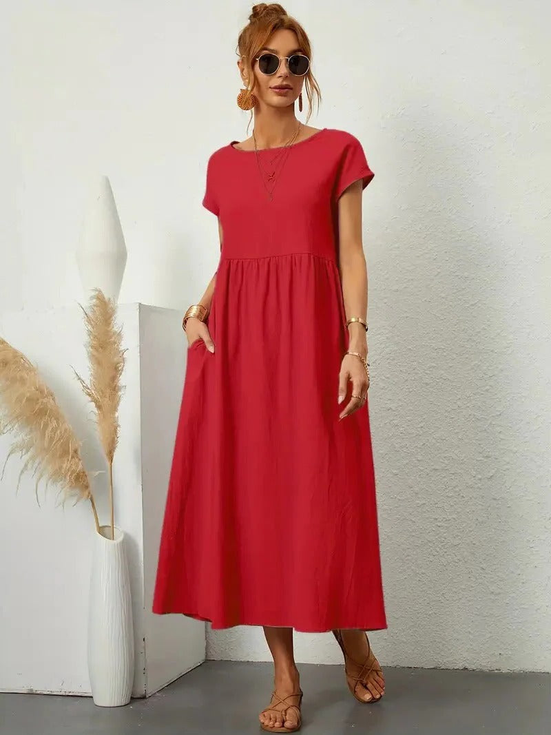 Elegant Women's Dress with Pockets