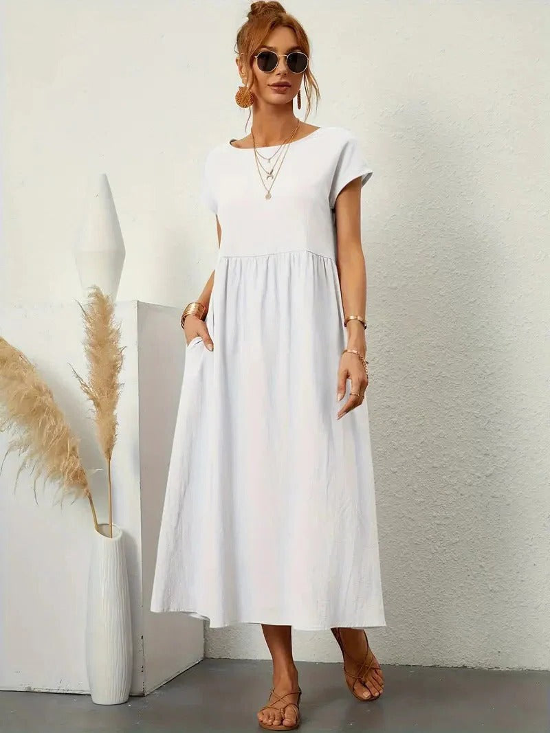 Elegant Women's Dress with Pockets