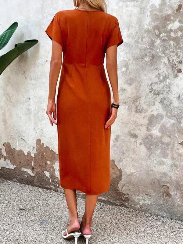 Cross-Over Midi Dress