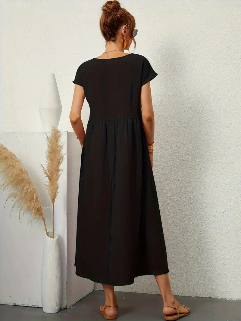 Elegant Women's Dress with Pockets