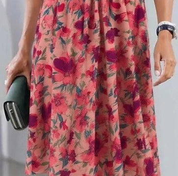 Floral Print Midi Dres