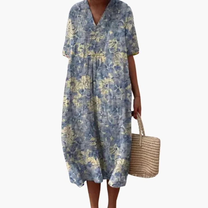 Women's Summer Dress with Floral Pattern
