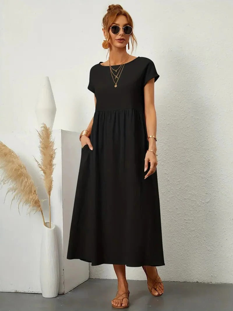 Elegant Women's Dress with Pockets