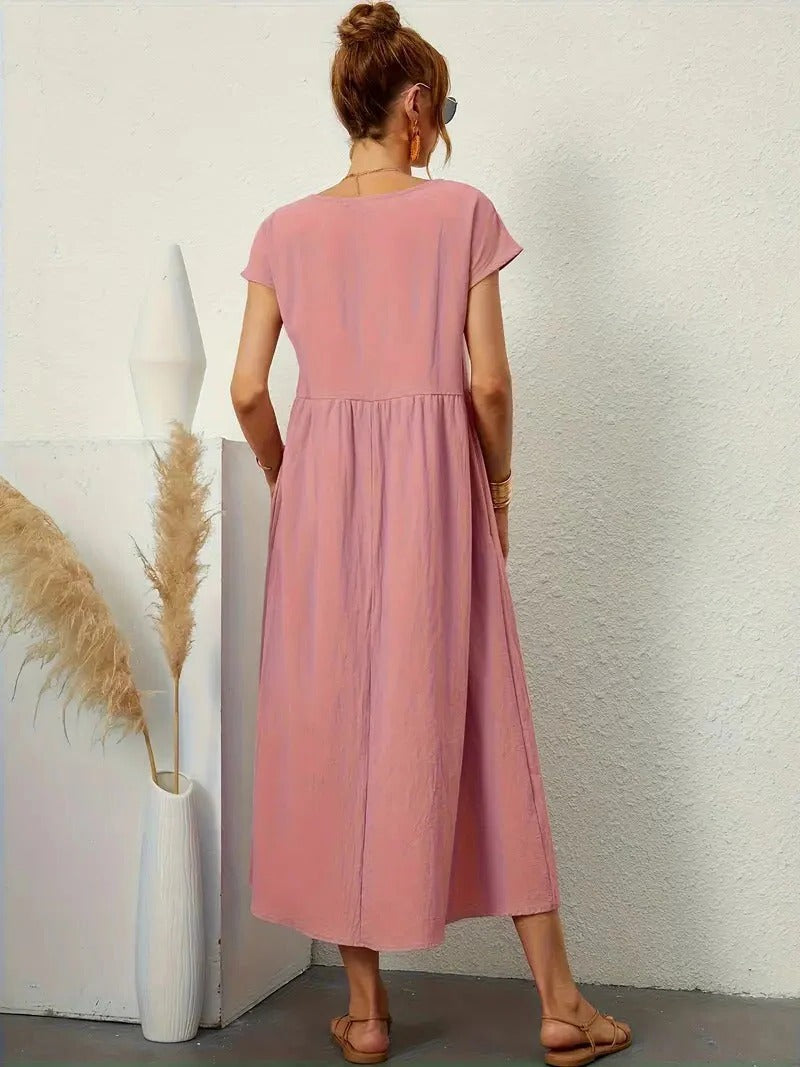 Elegant Women's Dress with Pockets