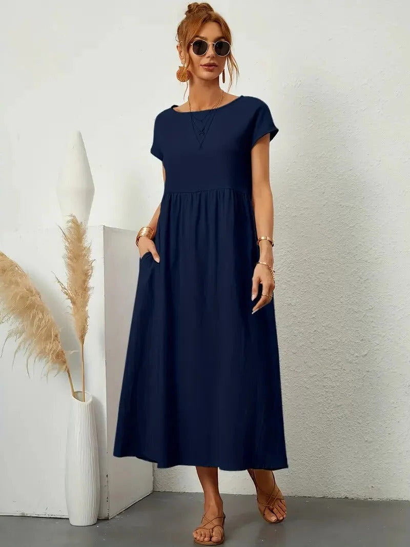 Elegant Women's Dress with Pockets