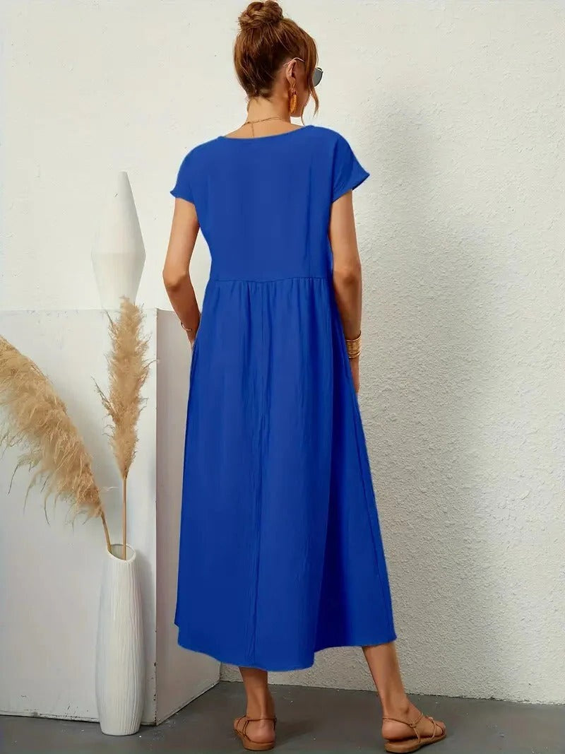 Elegant Women's Dress with Pockets