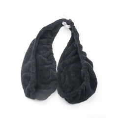 Terry Towel Bra with Open Back Design and Adjustable Cord