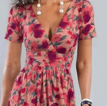 Floral Print Midi Dres