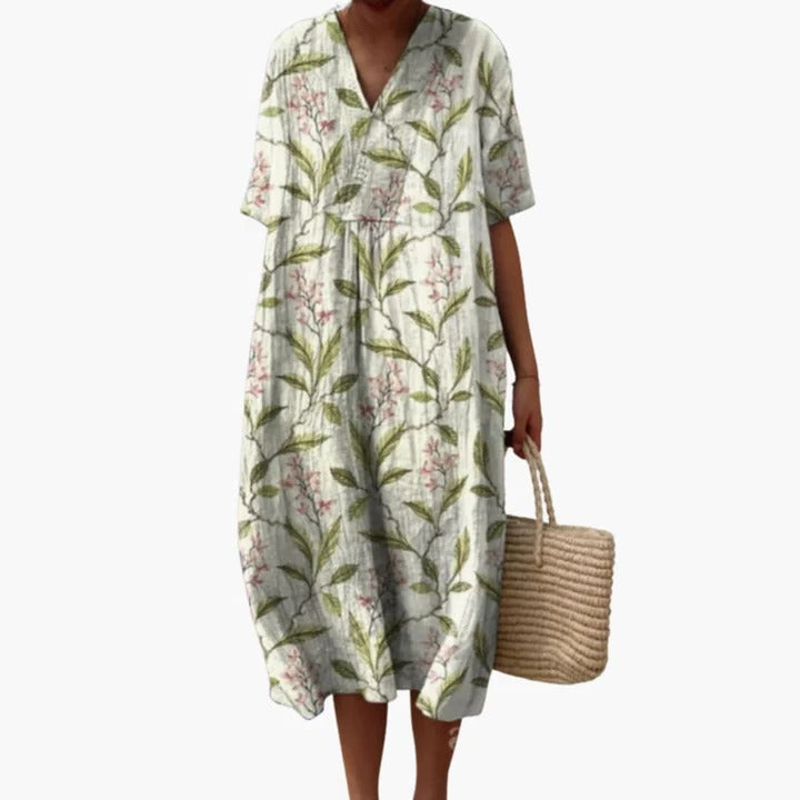 Women's Summer Dress with Floral Pattern