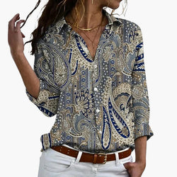 Women’s Paisley V-Neck Blouse