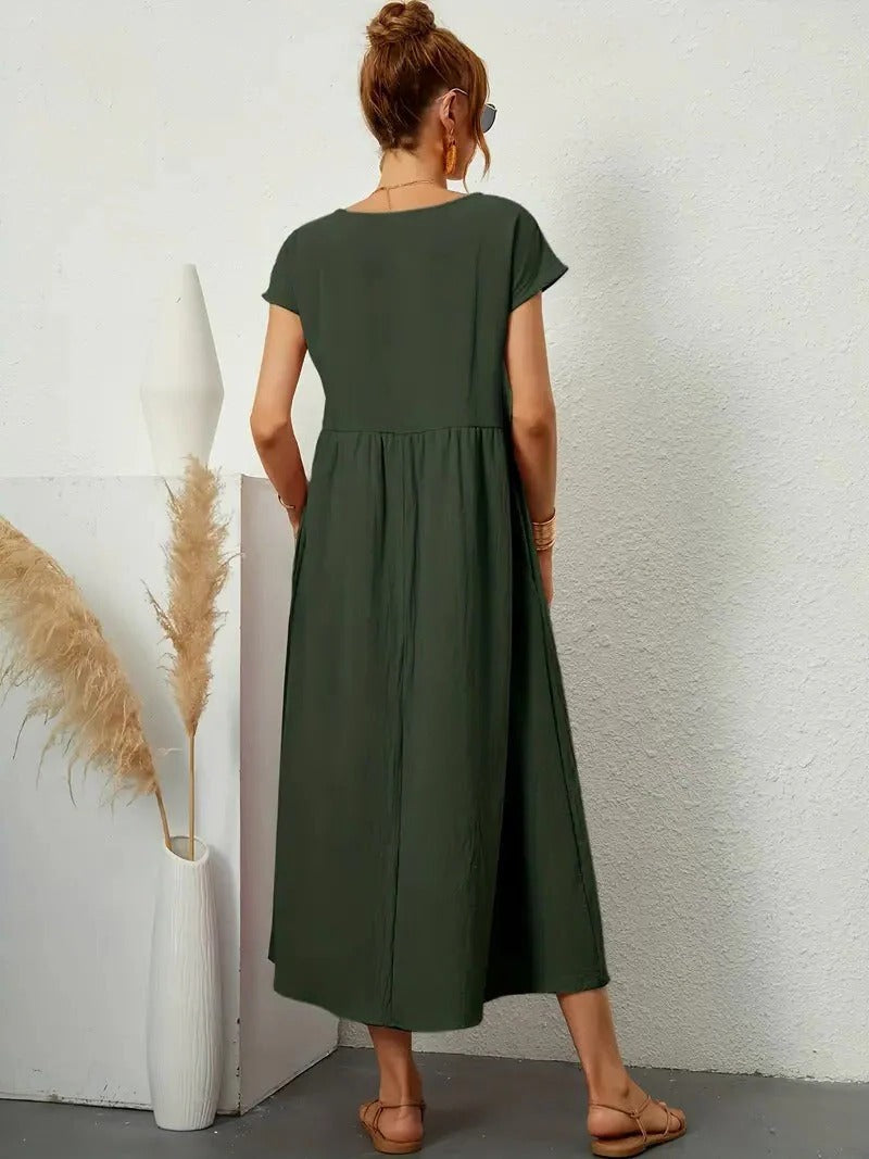 Elegant Women's Dress with Pockets