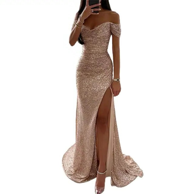 Off-Shoulder Maxi Dress