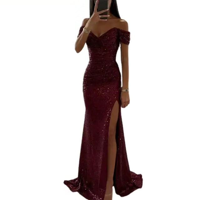 Off-Shoulder Maxi Dress