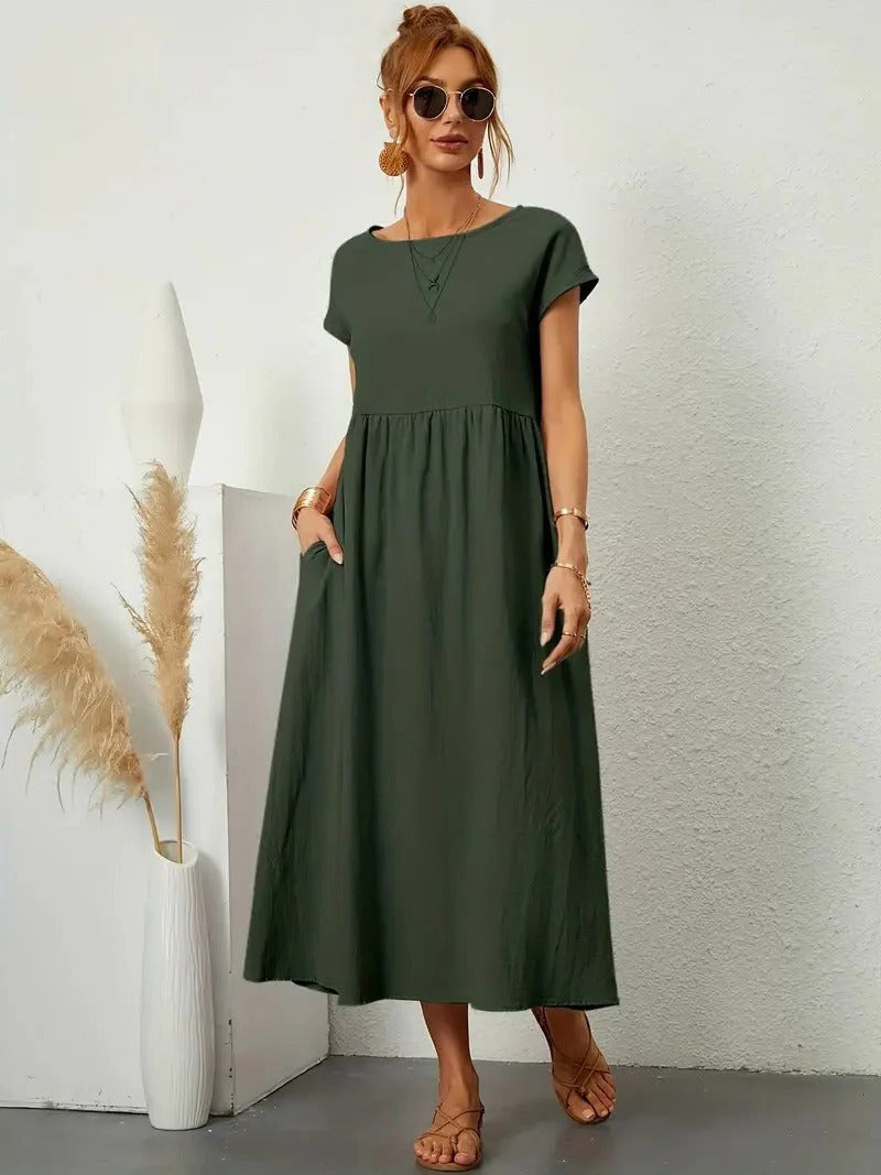 Elegant Women's Dress with Pockets
