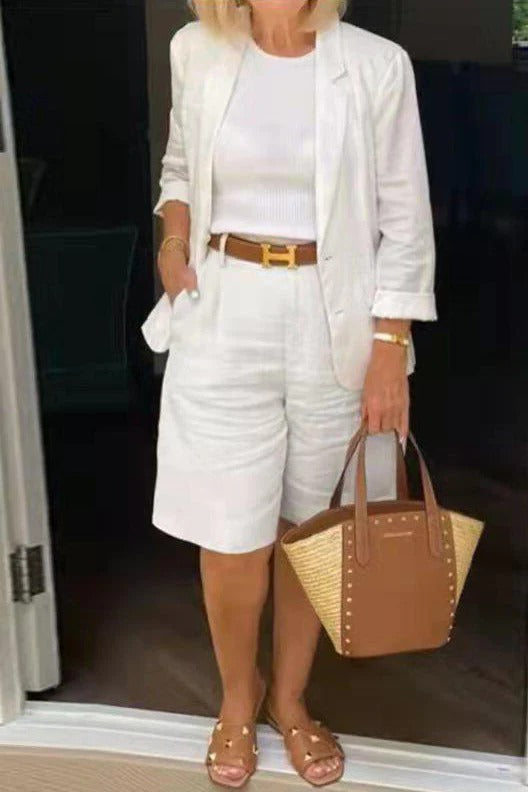 Shorts And Blazer Set For Women