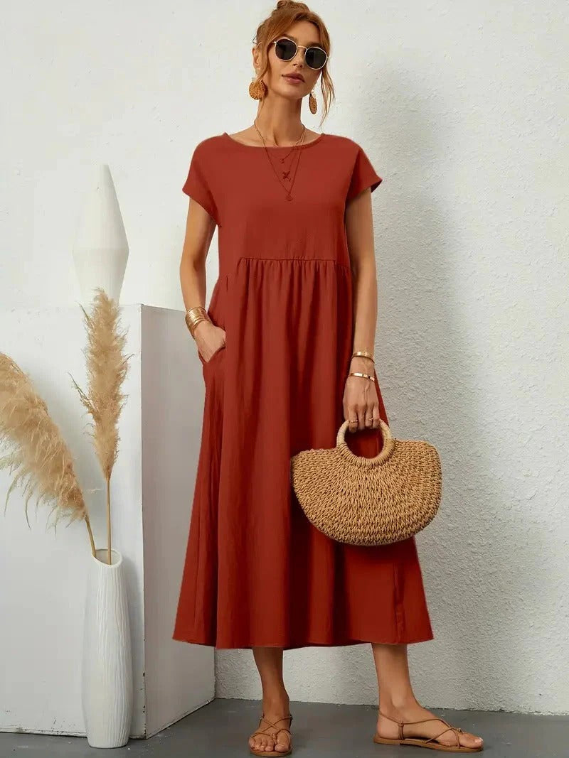 Elegant Women's Dress with Pockets