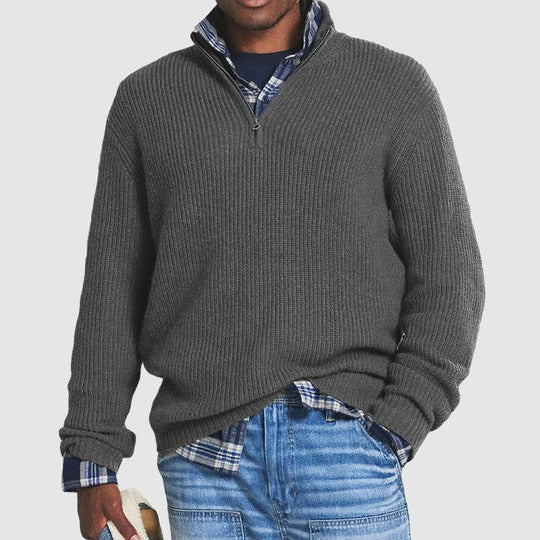 Business Casual Pullover with Zipper